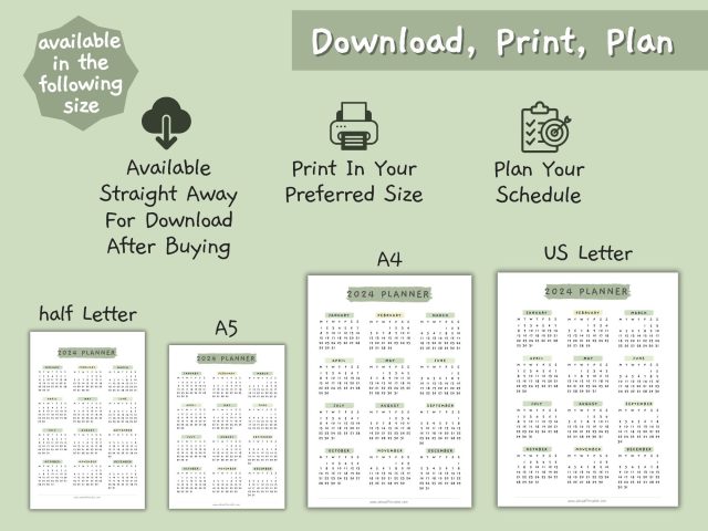 Daily Planner, Weekly Planner, Monthly Planner Printable PACK! - Image 8