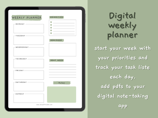 Daily Planner, Weekly Planner, Monthly Planner Printable PACK! - Image 5