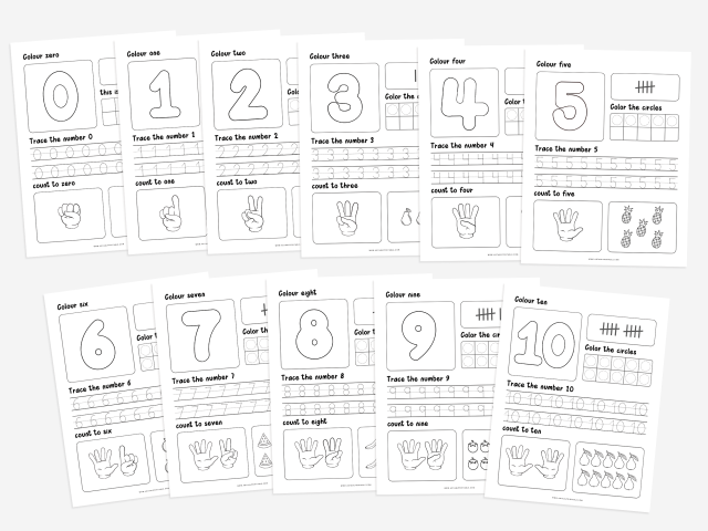 Preschool Number Worksheets - Math - Kindergarten - Image 3