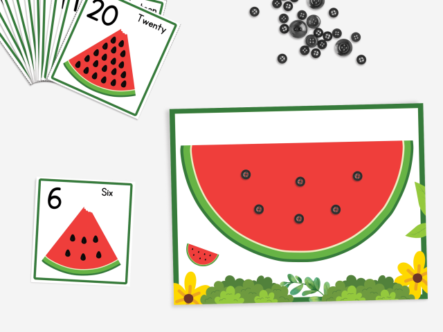 Watermelon Seed Counting Activity, Learn To count 1 To 20 - Image 2