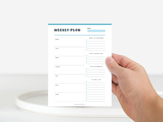 Printable Weekly Planner, Instant Digital Download - Image 5