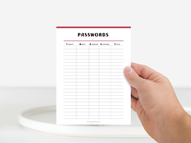 Printable Password Tracker, Simple Password Organizer - Image 5