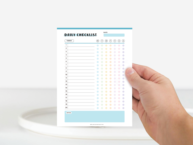 Printable Daily Checklist, Daily Task Planner Template - Image 5