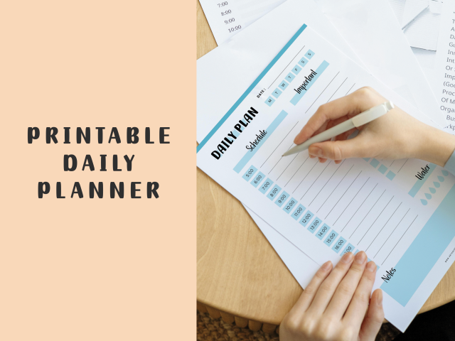 Printable Daily Planner, Instant Digital Download - Image 4