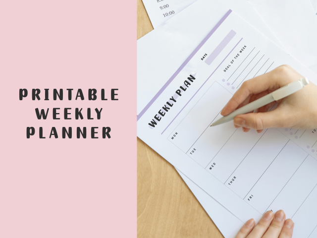 Printable Weekly Planner, Instant Digital Download - Image 4