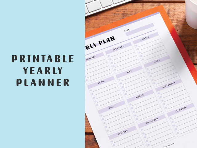 Printable Yearly Planner, Instant Digital Download - Image 4