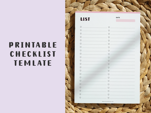 Printable Checklist Template, Simple list for planner - Image 4