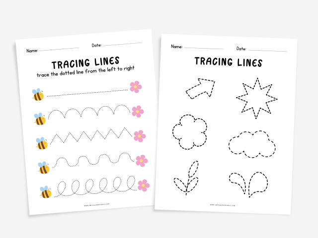 Preschool Line Tracing Worksheets, Kindergarten Curriculum Learning - Image 4