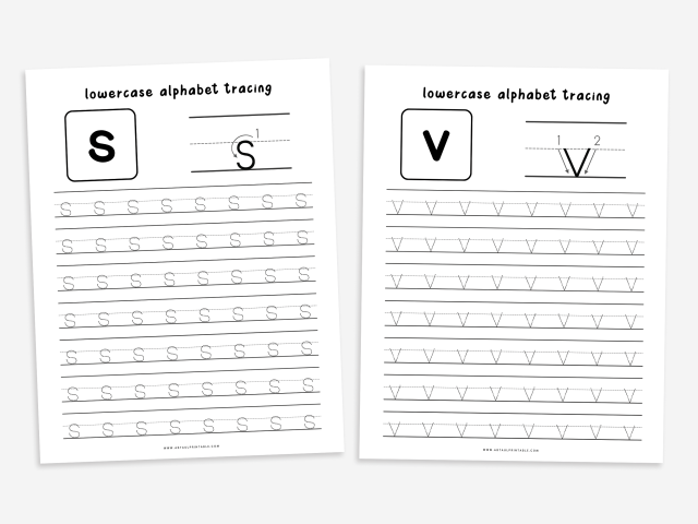 26 Printable Lowercase Alphabet Tracing Worksheets - Image 4