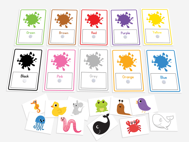 Color Activity with Animals, Color Matching Worksheet for Toddlers - Image 5