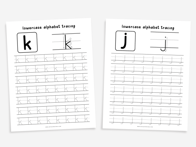 26 Printable Lowercase Alphabet Tracing Worksheets - Image 2