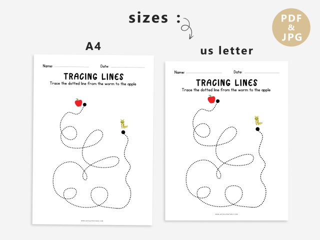 Preschool Line Tracing Worksheets, Kindergarten Curriculum Learning - Image 5