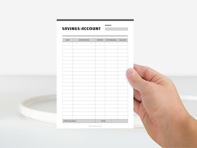 Savings tracker Printable, saving log Sheet, Financial Planning - Image 4