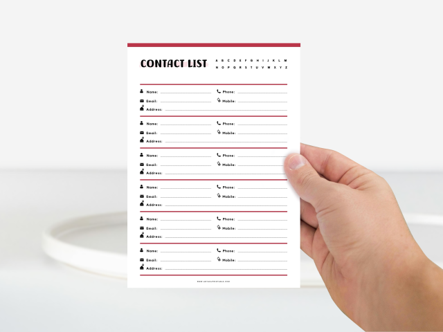 Printable Contact List, Enhance Your Planner Organization! - Image 5