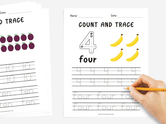 Number Tracing Worksheets for Kids, Practice Numbers 1-10 - Image 2