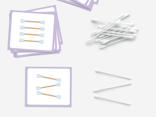 Fine Motor Activities with Q-tip, Matching Cards for Toddlers - Image 2