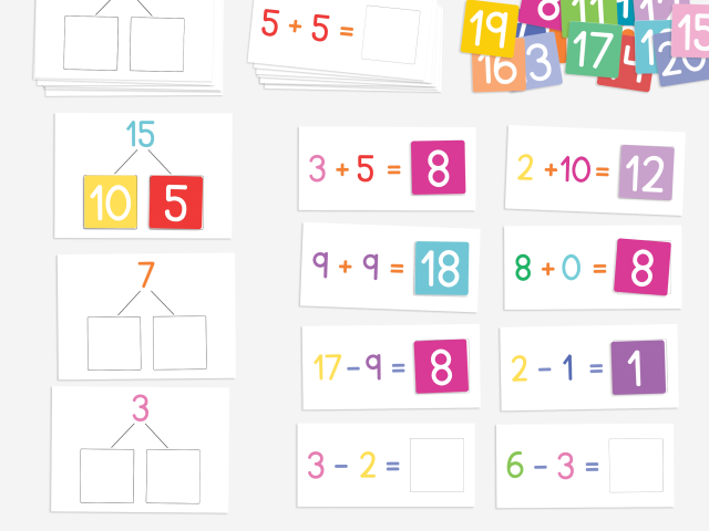 80 Printable Addition and Subtraction Cards for Kids - Image 2