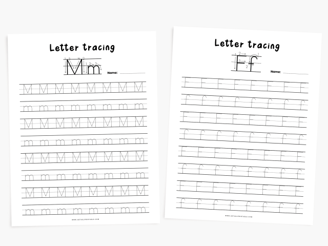 27 Alphabet Tracing Worksheets, Uppercase & Lowercase Letters - Image 3