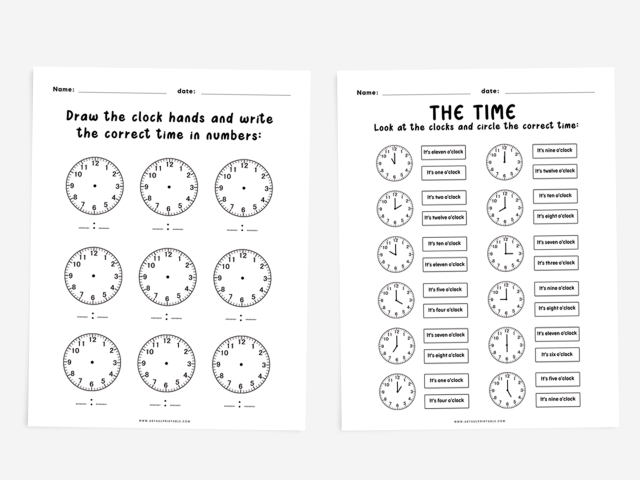 Clock Learning Worksheets - Fun Analog & Digital Time Activities for Kids - Image 5