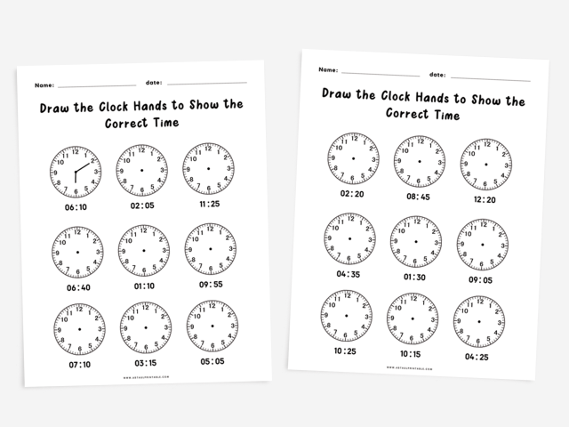 Clock Learning Worksheets - Fun Analog & Digital Time Activities for Kids - Image 4