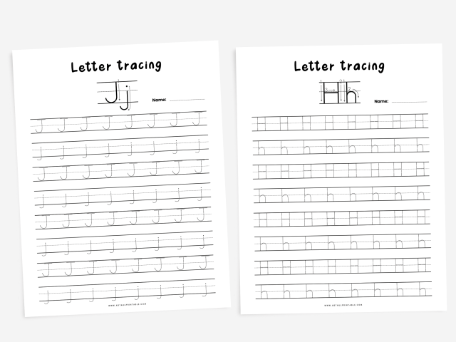 27 Alphabet Tracing Worksheets, Uppercase & Lowercase Letters - Image 4