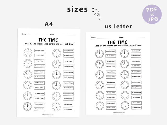 Clock Learning Worksheets - Fun Analog & Digital Time Activities for Kids - Image 6