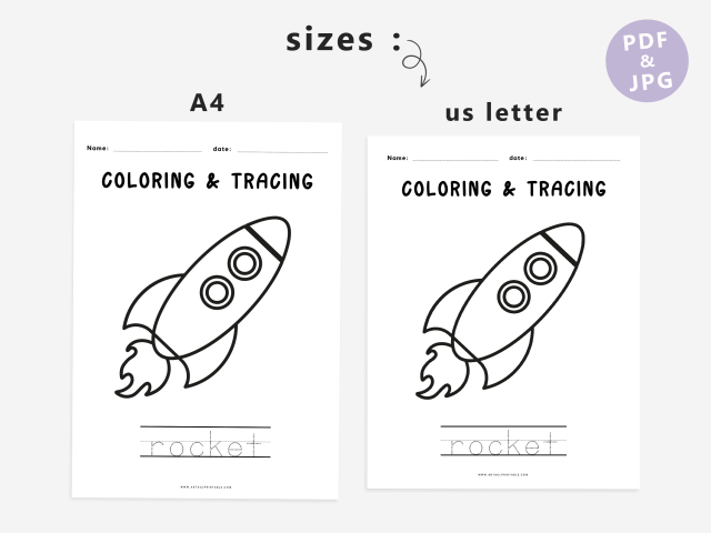 31 Printable Coloring Pages with Word Tracing, Educational Fun - Image 6