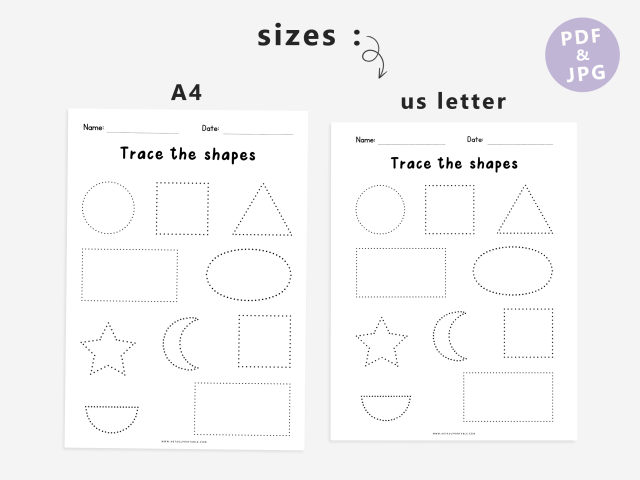 Basic Shapes Worksheets for Kindergarten, Shape matching game - Image 4