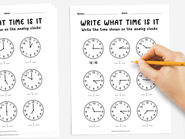 Clock Learning Worksheets - Fun Analog & Digital Time Activities for Kids - Image 2