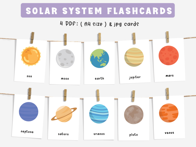 Printable Solar System Planet Cards | Instant Download