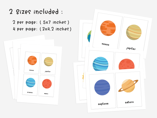 Printable Solar System Planet Cards | Instant Download - Image 2