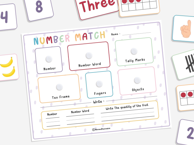 Montessori Counting and Number Matching Activity for Toddlers (1 to 10) - Image 2