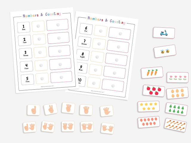 Numbers and Counting, 1 to 10 Number Learning Worksheets, Counting Activity - Image 3